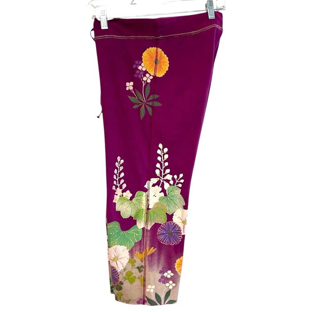 Rare! lucky brand M-XL sweatpants cropped Asian floral print boho‎ yoga Y2K - Picture 13 of 16